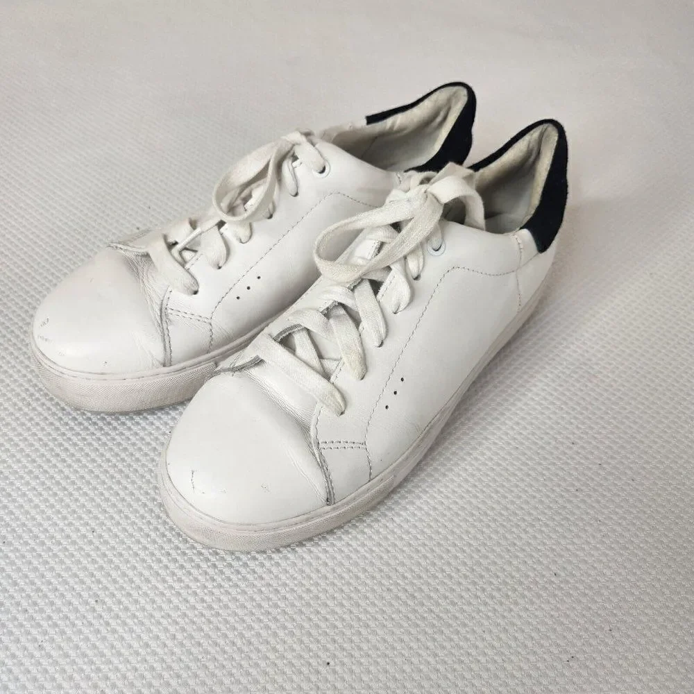 Kurt Geiger London Laney Leather Platform Sneakers Womens Size 9 White